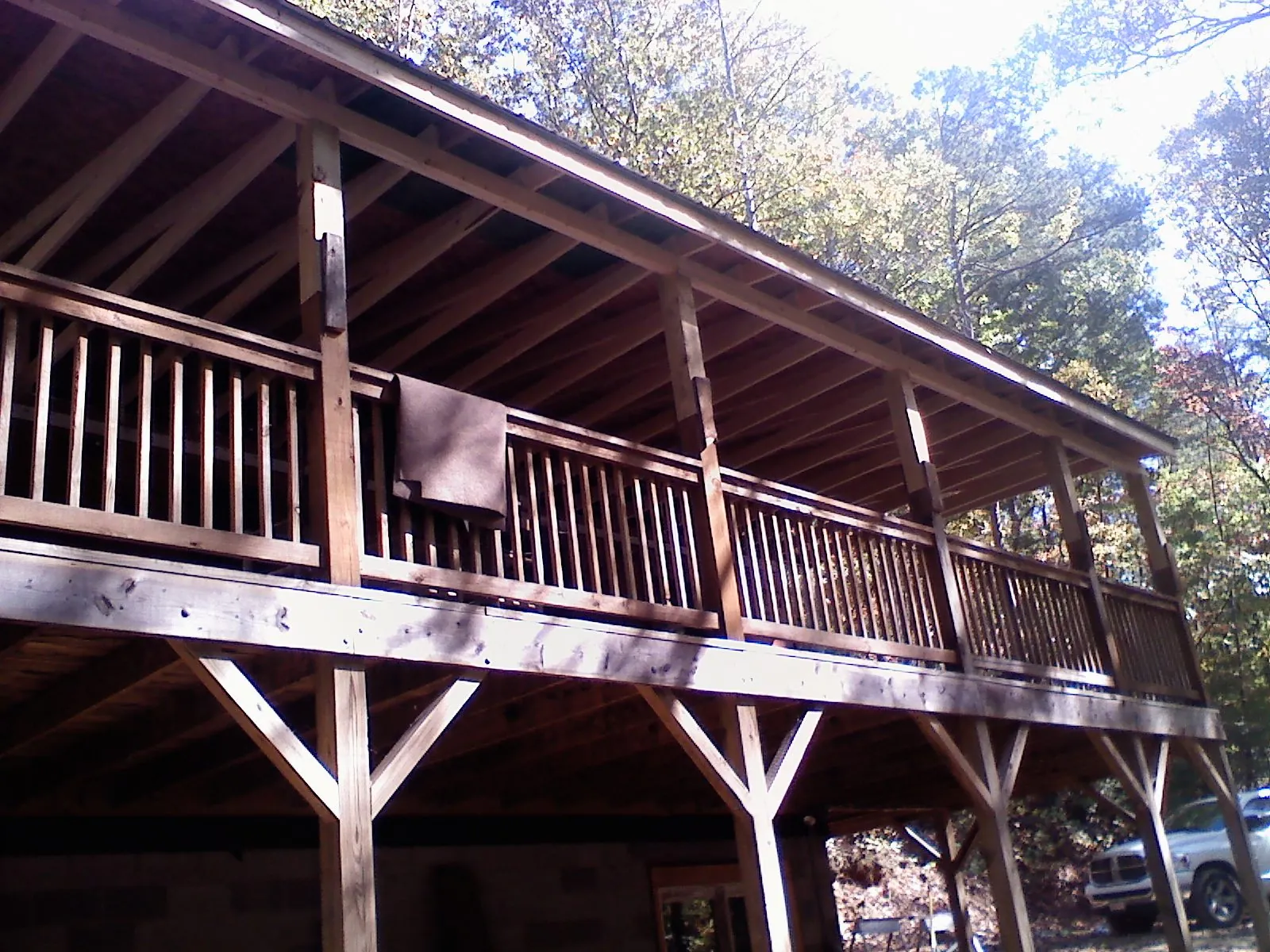 Timber framing under a new elevated porch and deck — Roof Leak Repair in Kenansville by Roofing Brothers